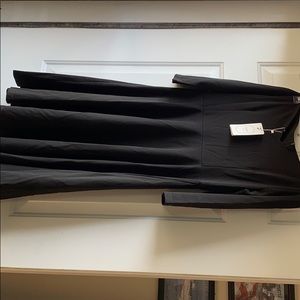 Black portrait collar fit& Flare Dress